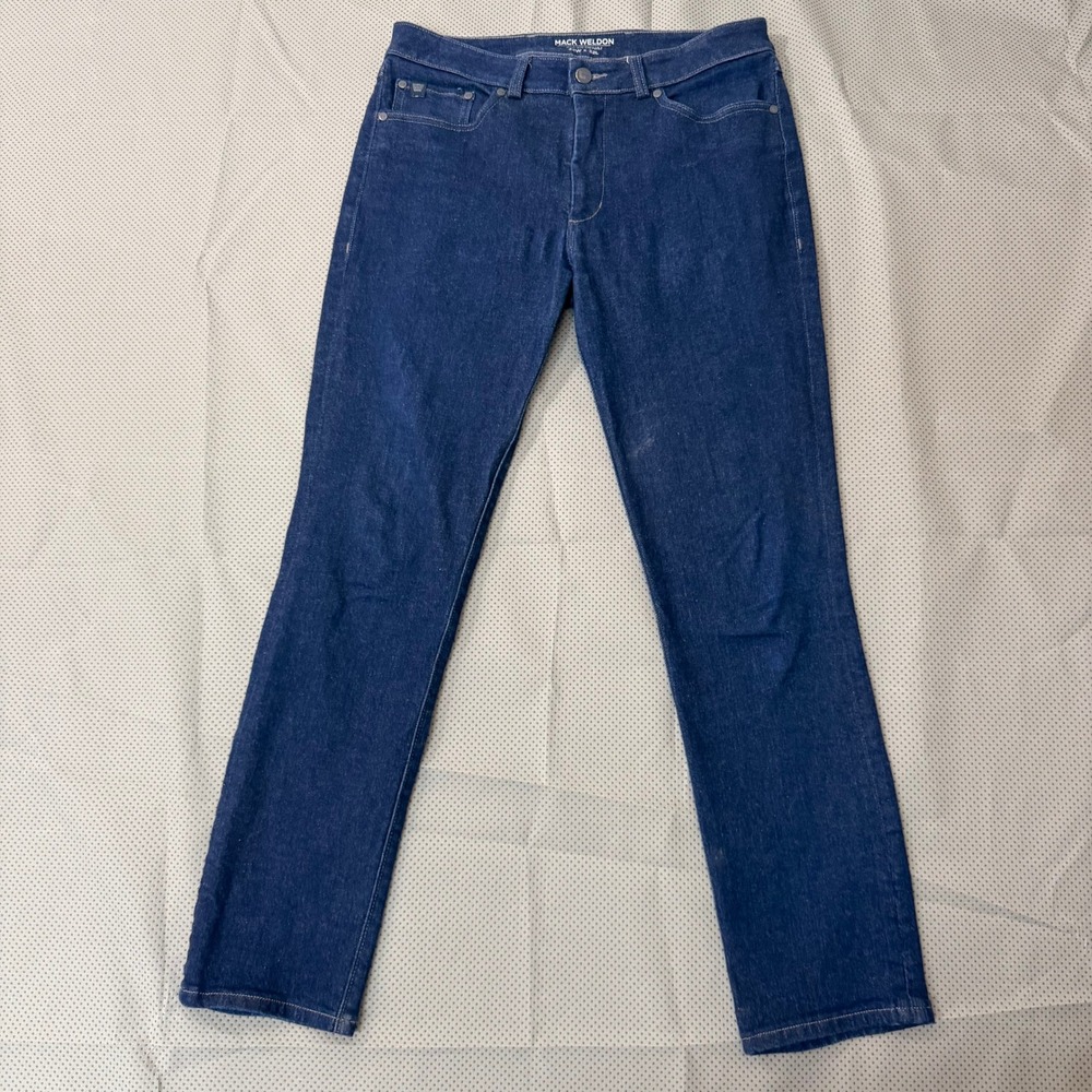 Mack Weldon Silver Denim Men M 32x28 Blue Slim Straight Stretch Casual Jeans
